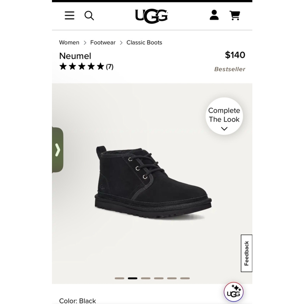 Brand New Women UGG Neumel Classic Boots Black Sz Women’s 8/Youth 6